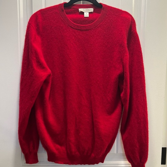 Turnbury Other - Turnbury Mens 100% Cashmere Red Pullover Crew Neck Sweater. Size Medium.